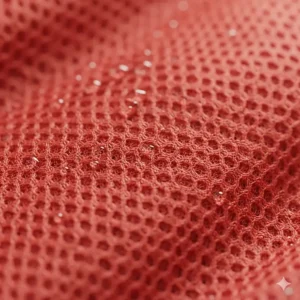 Close-up of technical moisture-wicking fabric used in motorbike helmet liners to pull sweat away from the skin.