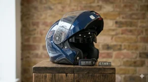 A flip-front modular helmet with ECE 22.06 certification, ideal for UK touring on a budget.