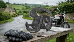 An exploded view of the helmet’s multi-density EPS foam and removable, moisture-wicking interior liner for a tailored, comfortable fit.