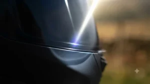 Graphic representation of UV sun glare protection provided by a cheap tinted visor.