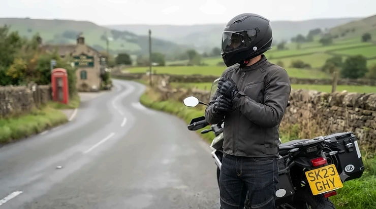 A budget-friendly tinted motorcycle visor displayed against a neutral background, ideal for riders looking for value smoke visors under £25. value smoke visor under £25
