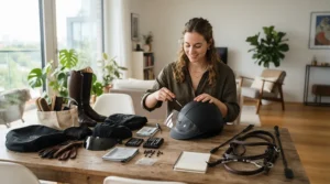An entry-level rider packing essential commuter gear, featuring a boxed pinlock insert under £15.